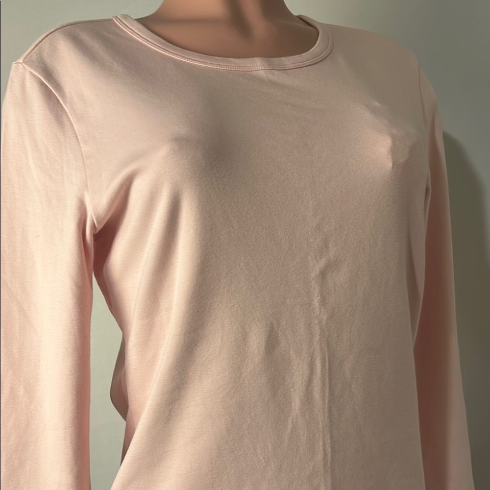 Vintage J.Crew Pima Cotton T-Shirt Size L Preppy Long Sleeve Tee Women's - Picture 7 of 9